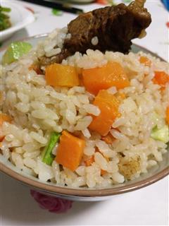 胡萝卜山药排骨米饭