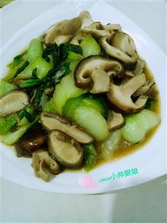 清炒油菜香菇片