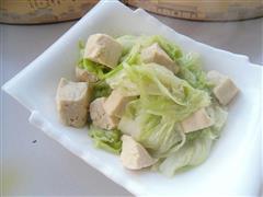 白菜叶烧豆腐