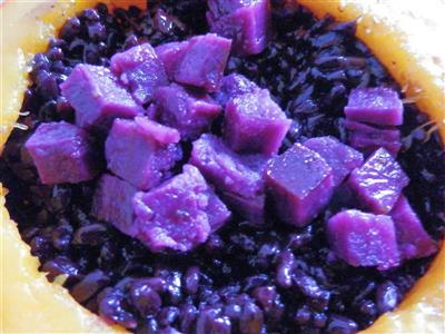 薯香紫米南瓜盅