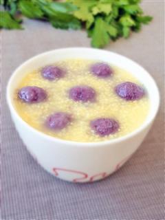 紫薯丸子小米粥