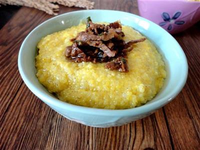 猪肉丝拌大黄米饭的做法