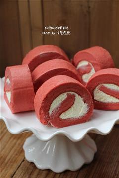 红丝绒奶油蛋糕卷
