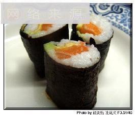 鳗鱼三文鱼寿司卷的热量