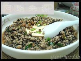 肉松发菜扒豆腐