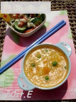营养粥+翡翠沙拉虾