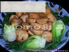 蚝油草菇扒菜胆