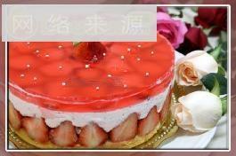 芝士草莓果冻蛋糕