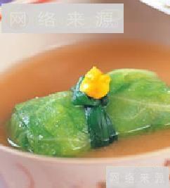高丽菜捲味噌汤