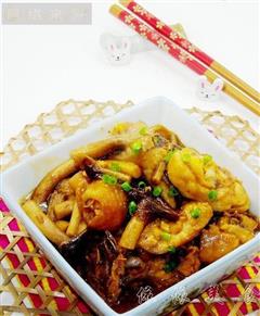 茶树菇滑鸡-春季美食