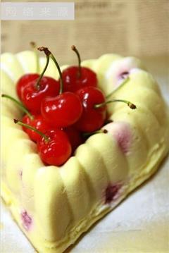 树莓芝士蛋糕-心形咕咕霍夫