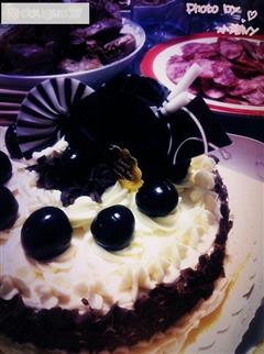 第一篇菜谱-蒸桑拿的黑森林芝士蛋糕