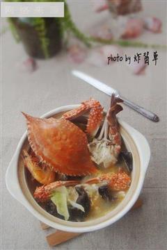 海蟹蔬菜煲