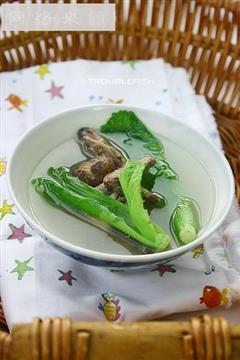 冬菇鹌鹑汤浸芥菜仔