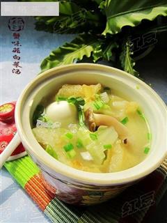 蟹味菇白菜鲜汤