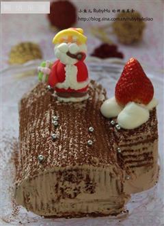 圣诞节一定要吃的 最经典的蛋糕-圣诞树根蛋糕
