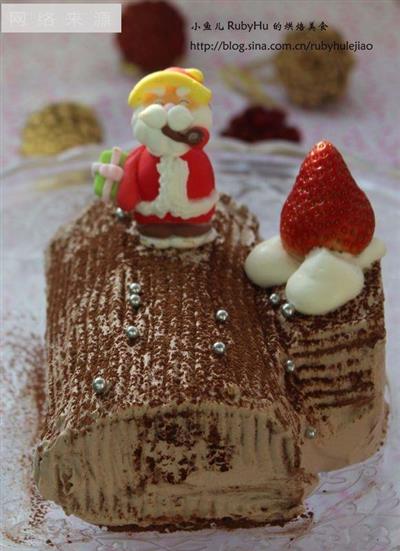 圣诞节一定要吃的 最经典的蛋糕-圣诞树根蛋糕