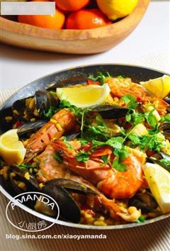 西班牙海鲜饭 Seafood Paella的热量