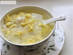 百合鸡蛋汤