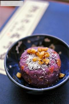 椰香紫薯饼