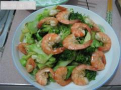 清鲜西兰花炒虾