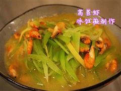 莴苣炒虾