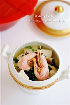 鲜虾什锦味增汤
