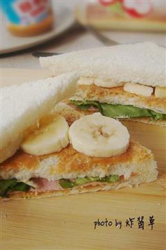 香蕉火腿三明治