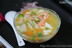 鲜菱虾仁豆腐汤
