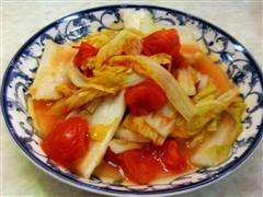大白菜炒西红柿