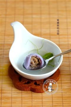 紫糯鲜肉汤圆