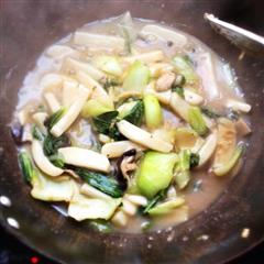 青菜香菇煮年糕