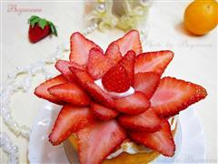 草莓香橙蒸蛋糕