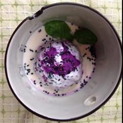 酸奶紫薯球