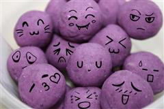心太软-紫薯奶黄球