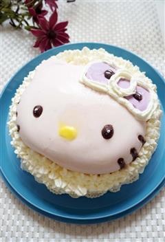 女孩最爱的kitty酸奶慕斯蛋糕