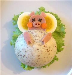 有趣又健康的早餐—分享小睡猪中式汉堡做法