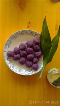 简易紫薯球