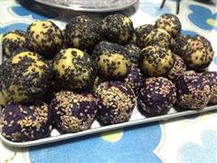 黄薯球紫薯球