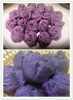 紫薯玫瑰花VS紫薯开花馒头的热量