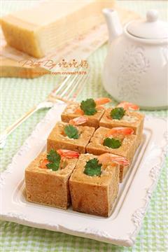 奶酪虾仁豆腐盒