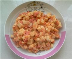 西红柿粒火腿粒炒馒头粒的热量