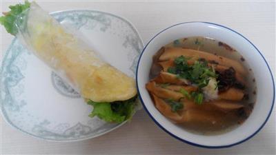 鸡汤豆腐串+鸡蛋灌饼  经典组合，美味晚餐
