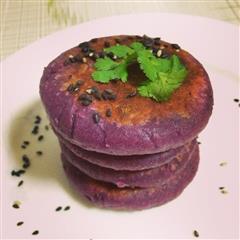 紫薯蓝莓干饼
