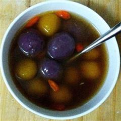 紫薯南瓜汤圆