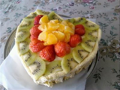 木糖醇法式奶油水果蛋糕