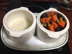 懒人营养午餐系列-黑木耳豌豆红萝卜炖排骨+蒸饭