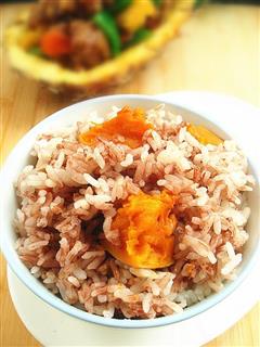 南瓜红米饭