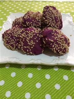 紫薯芝麻饼干