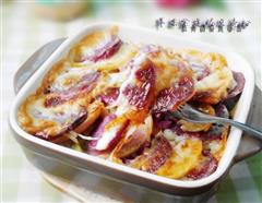 苹果紫薯焗贝壳粉-省事又好吃的热量